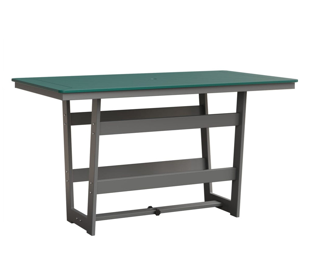 Hudson 40" x 70" Rectangle Table - Bar Height Rockwood Outdoor Furniture MGP Teal MGP Fog 