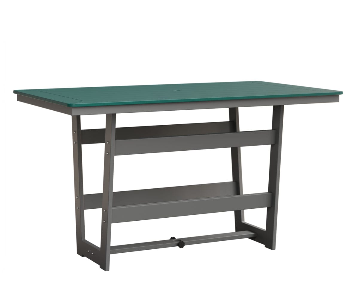 Hudson 40" x 70" Rectangle Table - Bar Height Rockwood Outdoor Furniture MGP Teal MGP Fog 