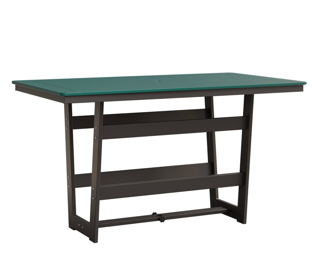 Hudson 40" x 70" Rectangle Table - Bar Height Rockwood Outdoor Furniture MGP Teal MGP Graphite 