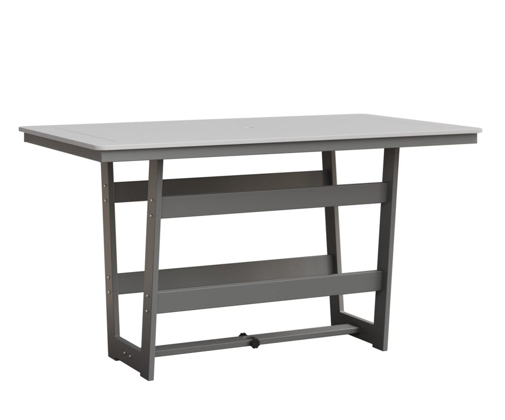 Hudson 40" x 70" Rectangle Table - Bar Height Rockwood Outdoor Furniture MGP White MGP Fog 