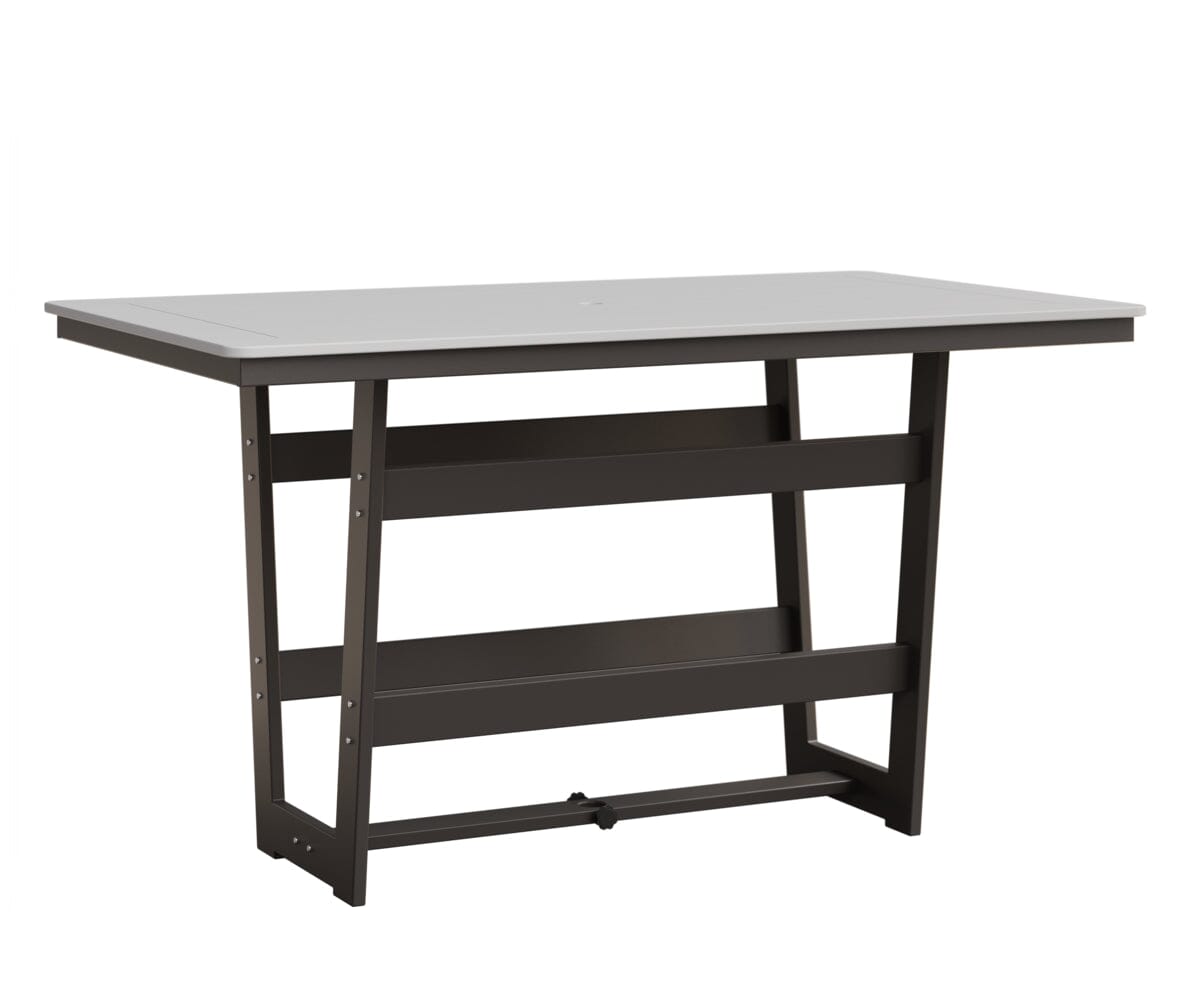 Hudson 40" x 70" Rectangle Table - Bar Height Rockwood Outdoor Furniture MGP White MGP Graphite 
