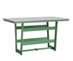 Hudson 40" x 70" Rectangle Table - Bar Height Rockwood Outdoor Furniture MGP White MGP Mint 