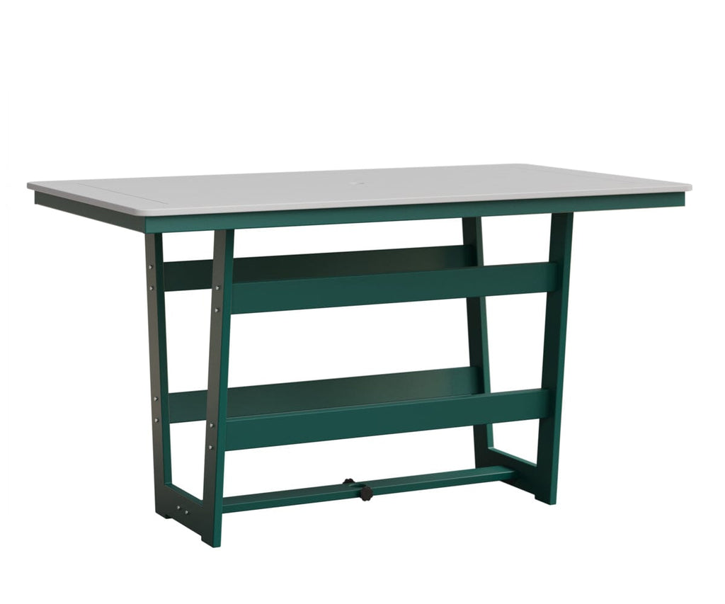 Hudson 40" x 70" Rectangle Table - Bar Height Rockwood Outdoor Furniture MGP White MGP Teal 