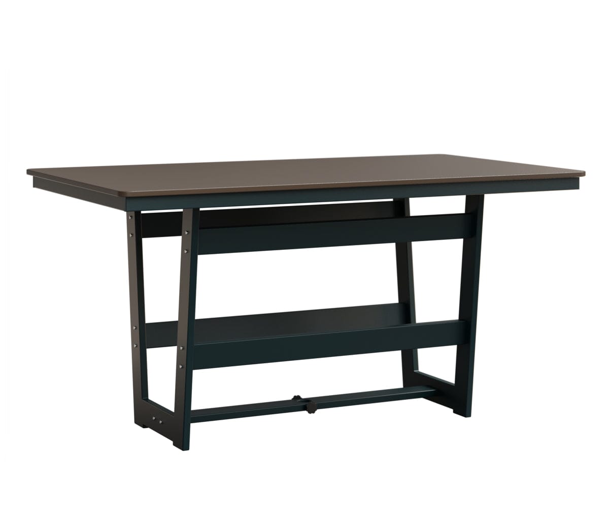 Hudson 40" x 70" Rectangle Table - Counter Height Rockwood Outdoor Furniture Hammered Top: Bronze MGP Berry 