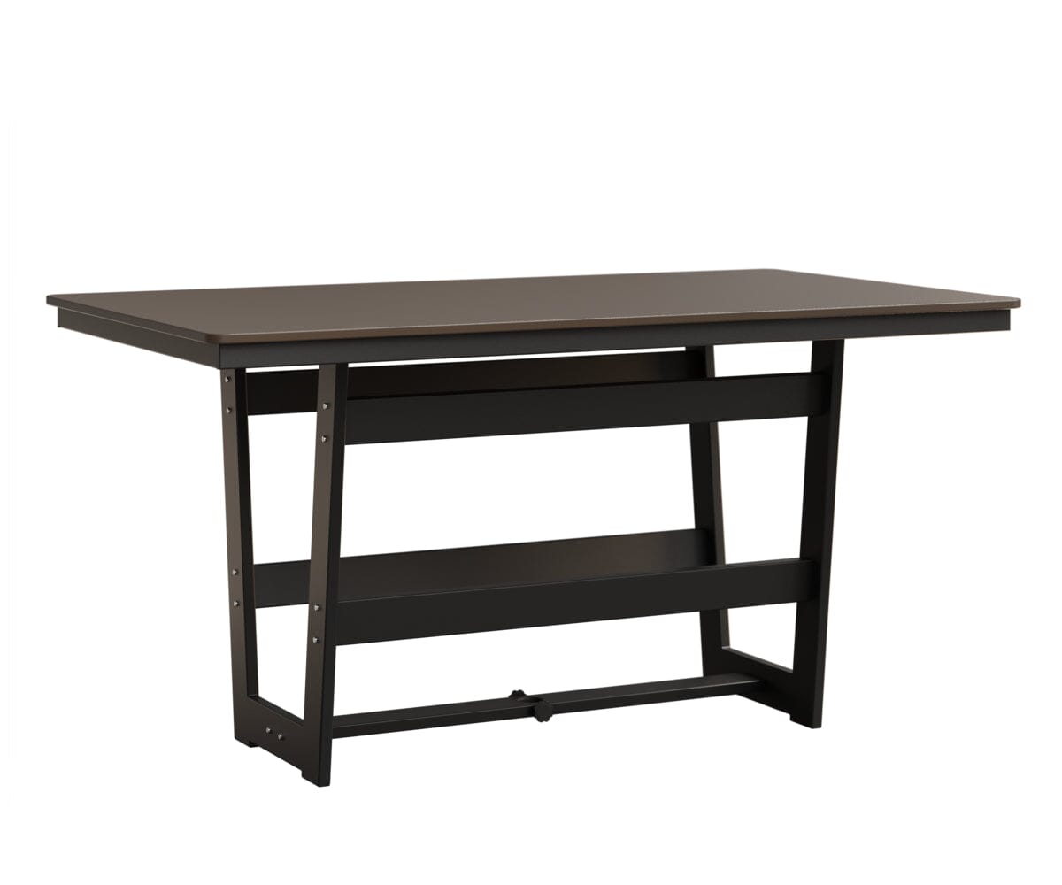 Hudson 40" x 70" Rectangle Table - Counter Height Rockwood Outdoor Furniture Hammered Top: Bronze MGP Black 