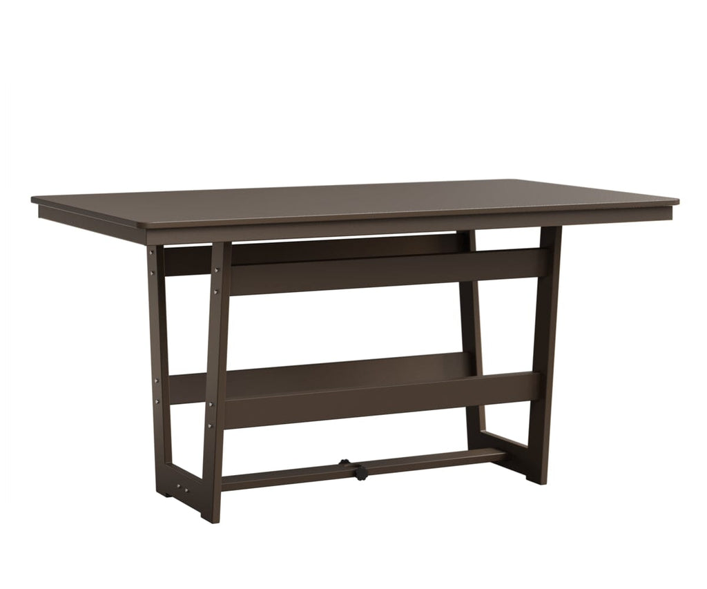 Hudson 40" x 70" Rectangle Table - Counter Height Rockwood Outdoor Furniture Hammered Top: Bronze MGP Clay 