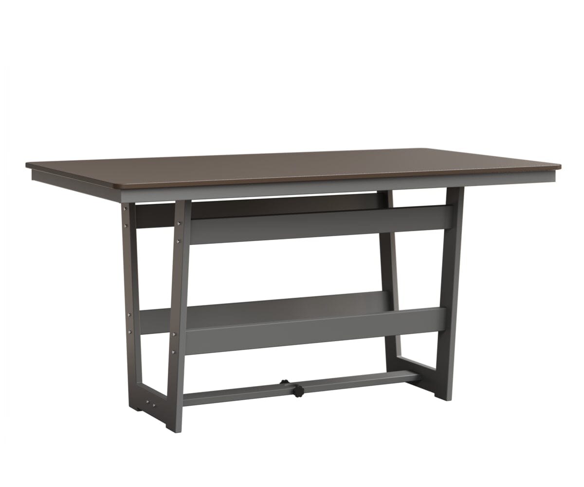 Hudson 40" x 70" Rectangle Table - Counter Height Rockwood Outdoor Furniture Hammered Top: Bronze MGP Fog 