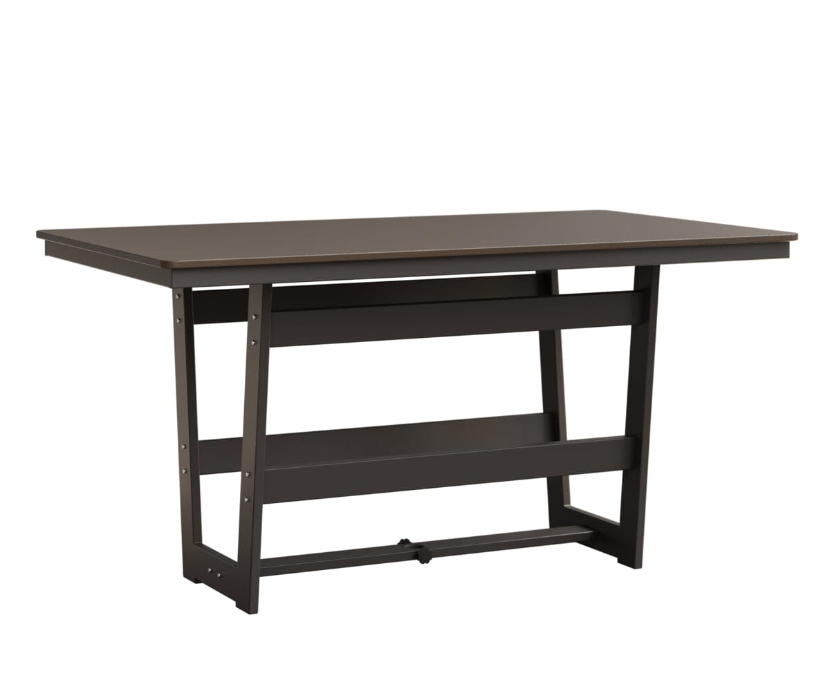 Hudson 40" x 70" Rectangle Table - Counter Height Rockwood Outdoor Furniture Hammered Top: Bronze MGP Graphite 