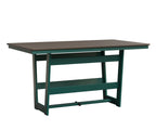 Hudson 40" x 70" Rectangle Table - Counter Height Rockwood Outdoor Furniture Hammered Top: Bronze MGP Teal 