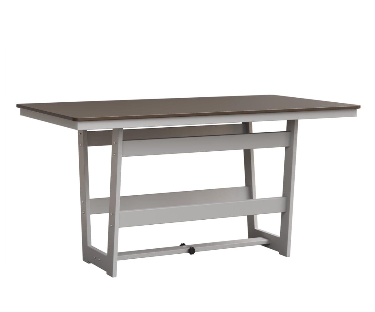 Hudson 40" x 70" Rectangle Table - Counter Height Rockwood Outdoor Furniture Hammered Top: Bronze MGP White 