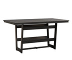 Hudson 40" x 70" Rectangle Table - Counter Height Rockwood Outdoor Furniture Hammered Top: Stainless MGP Black 