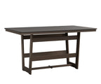 Hudson 40" x 70" Rectangle Table - Counter Height Rockwood Outdoor Furniture Hammered Top: Stainless MGP Clay 