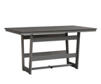 Hudson 40" x 70" Rectangle Table - Counter Height Rockwood Outdoor Furniture Hammered Top: Stainless MGP Fog 