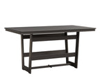 Hudson 40" x 70" Rectangle Table - Counter Height Rockwood Outdoor Furniture Hammered Top: Stainless MGP Graphite 
