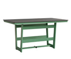 Hudson 40" x 70" Rectangle Table - Counter Height Rockwood Outdoor Furniture Hammered Top: Stainless MGP Mint 