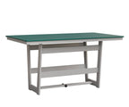 Hudson 40" x 70" Rectangle Table - Counter Height Rockwood Outdoor Furniture MGP Teal MGP White 