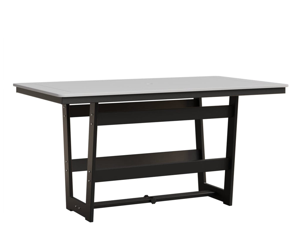 Hudson 40" x 70" Rectangle Table - Counter Height Rockwood Outdoor Furniture MGP White MGP Black 
