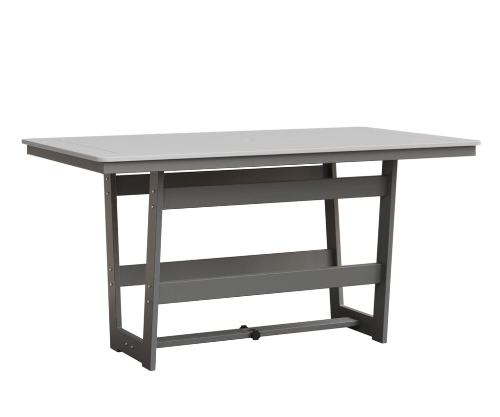 Hudson 40" x 70" Rectangle Table - Counter Height Rockwood Outdoor Furniture MGP White MGP Fog 