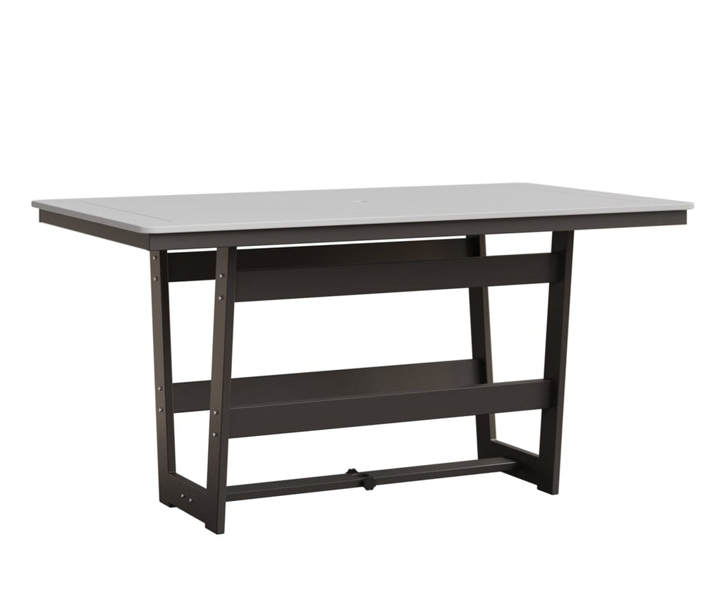 Hudson 40" x 70" Rectangle Table - Counter Height Rockwood Outdoor Furniture MGP White MGP Graphite 