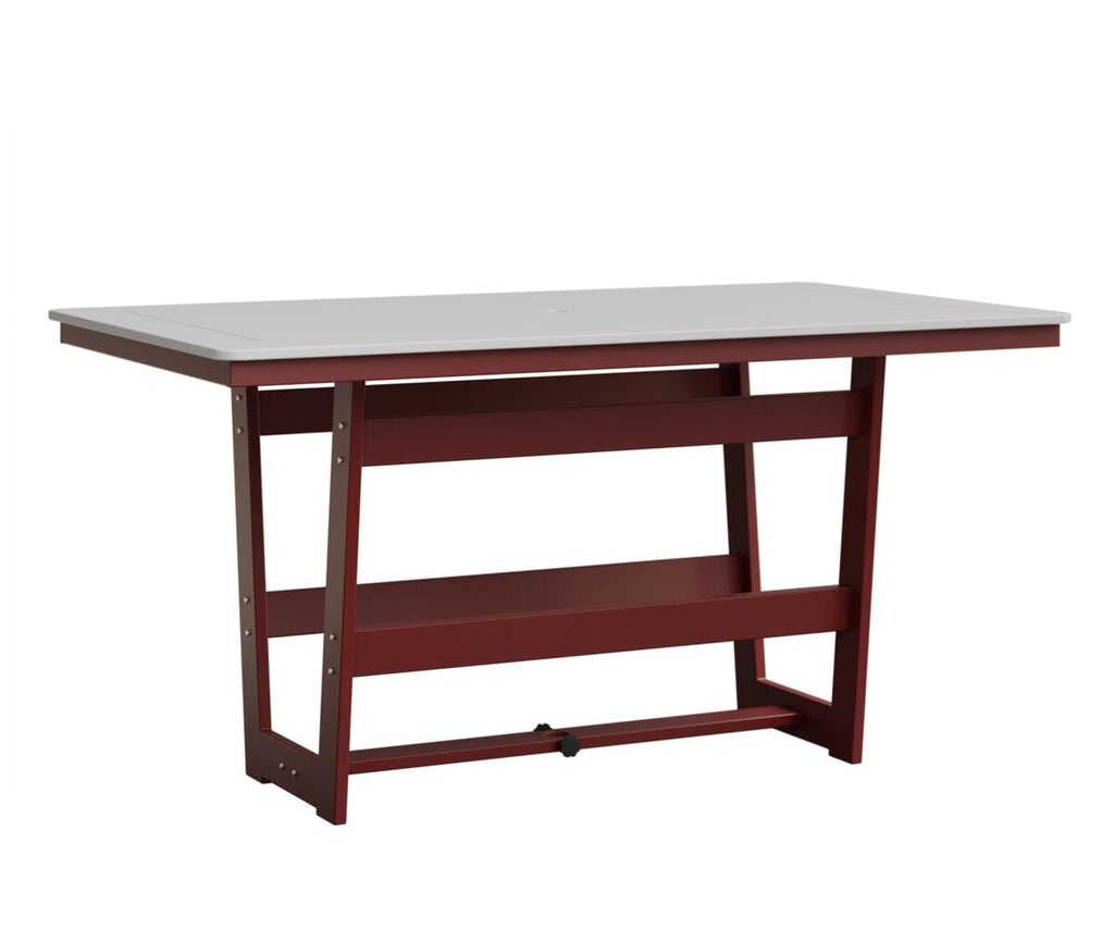 Hudson 40" x 70" Rectangle Table - Counter Height Rockwood Outdoor Furniture MGP White MGP Red 