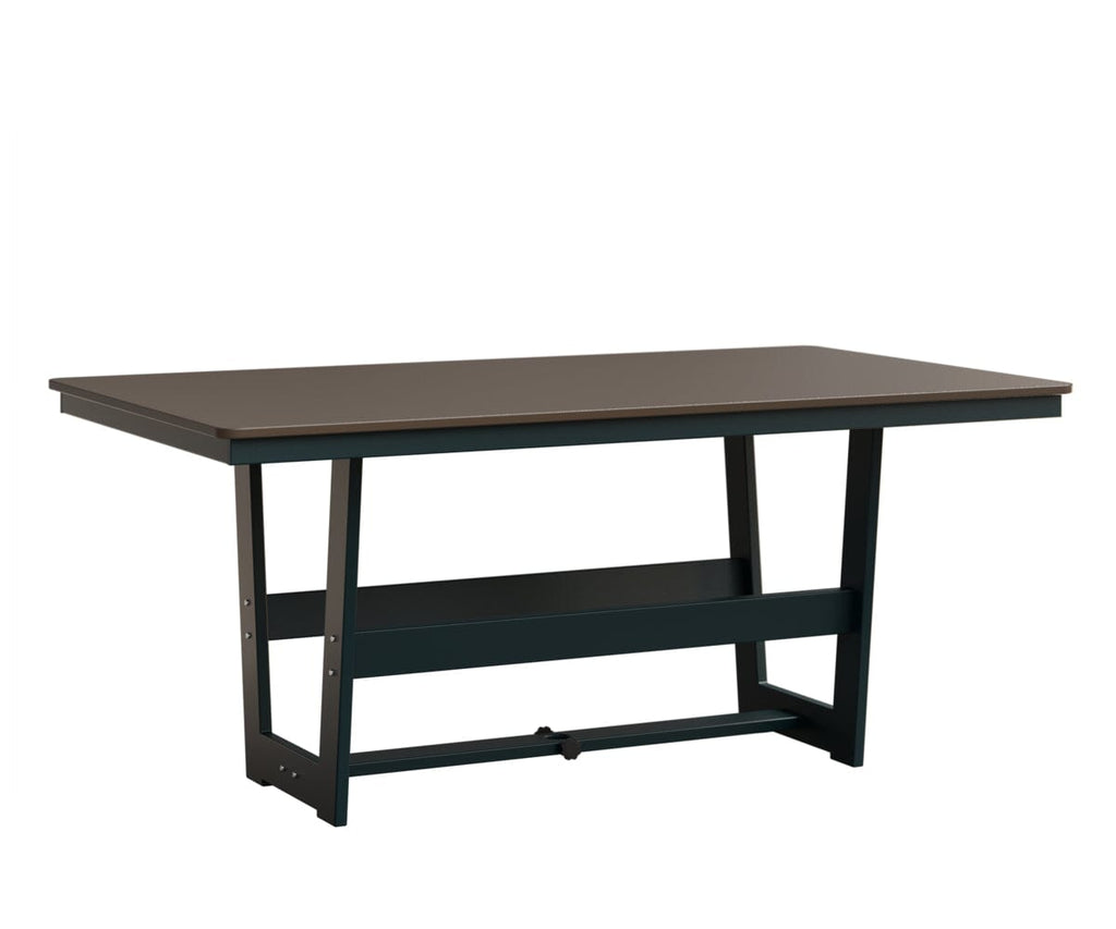 Hudson 40" x 70" Rectangle Table - Dining Height Rockwood Outdoor Furniture Hammered Top: Bronze MGP Berry 