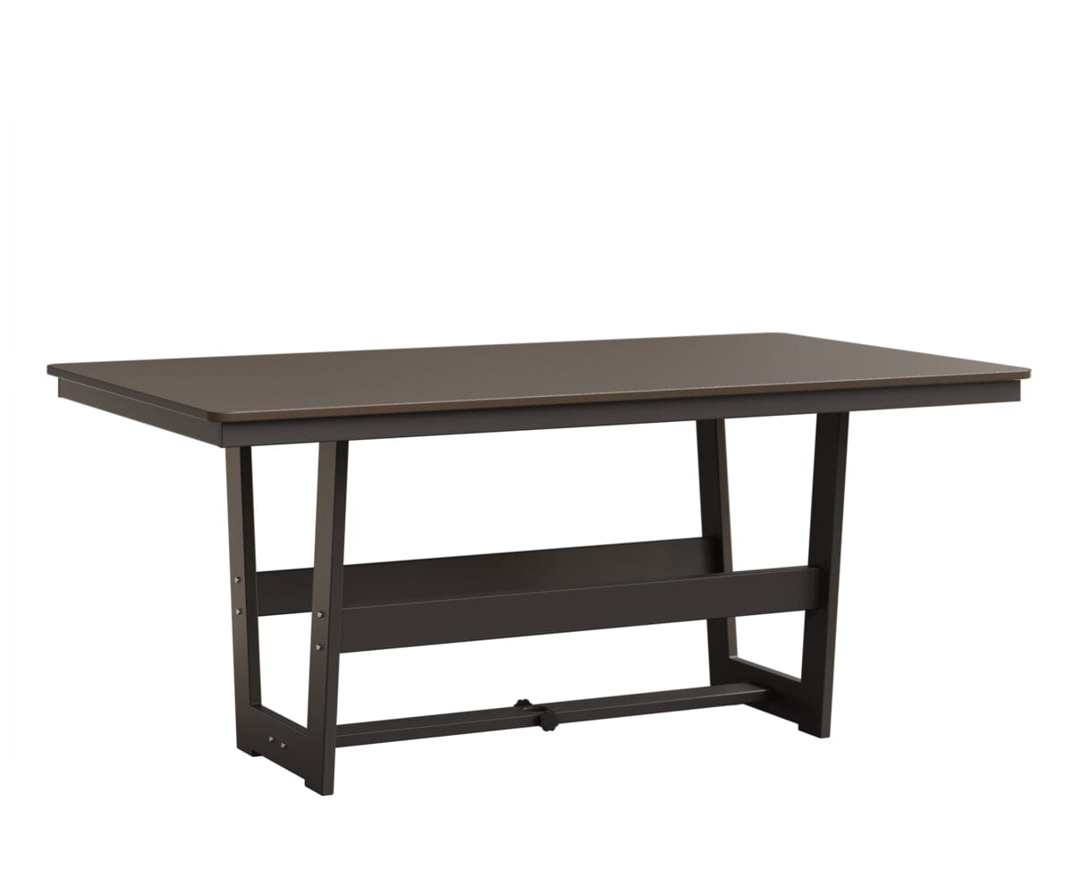 Hudson 40" x 70" Rectangle Table - Dining Height Rockwood Outdoor Furniture Hammered Top: Bronze MGP Graphite 