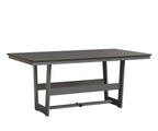 Hudson 40" x 70" Rectangle Table - Dining Height Rockwood Outdoor Furniture Hammered Top: Stainless MGP Fog 