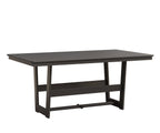 Hudson 40" x 70" Rectangle Table - Dining Height Rockwood Outdoor Furniture Hammered Top: Stainless MGP Graphite 