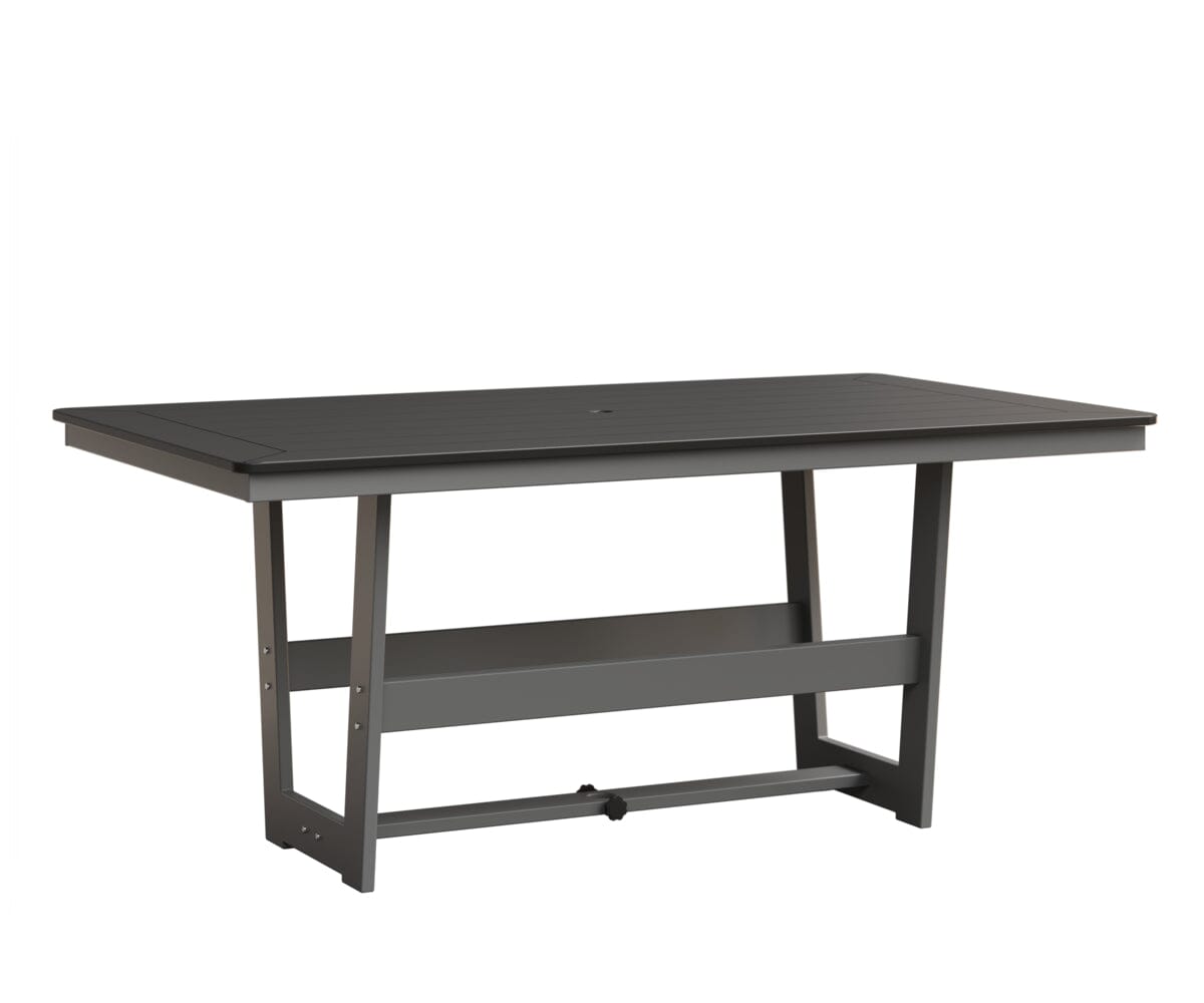 Hudson 40" x 70" Rectangle Table - Dining Height Rockwood Outdoor Furniture MGP Black MGP Fog 