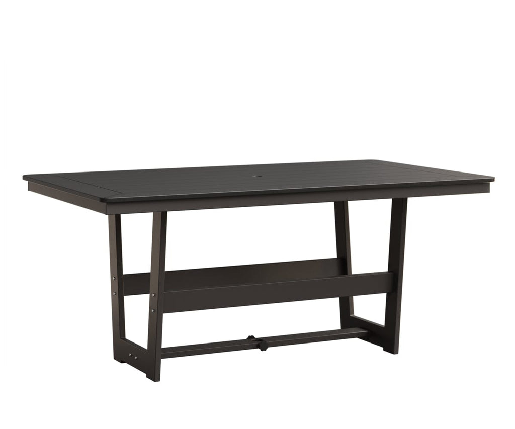 Hudson 40" x 70" Rectangle Table - Dining Height Rockwood Outdoor Furniture MGP Black MGP Graphite 