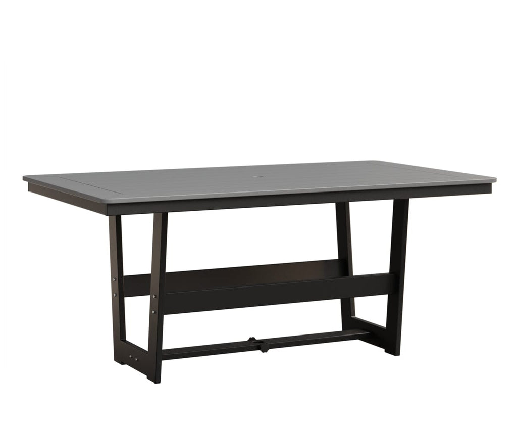 Hudson 40" x 70" Rectangle Table - Dining Height Rockwood Outdoor Furniture MGP Fog MGP Black 