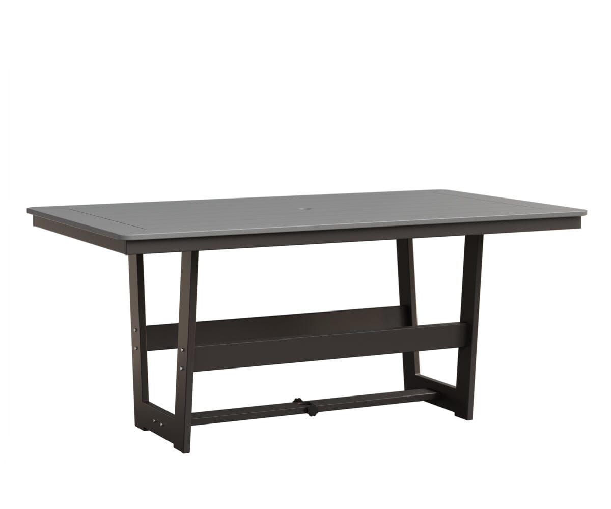 Hudson 40" x 70" Rectangle Table - Dining Height Rockwood Outdoor Furniture MGP Fog MGP Graphite 