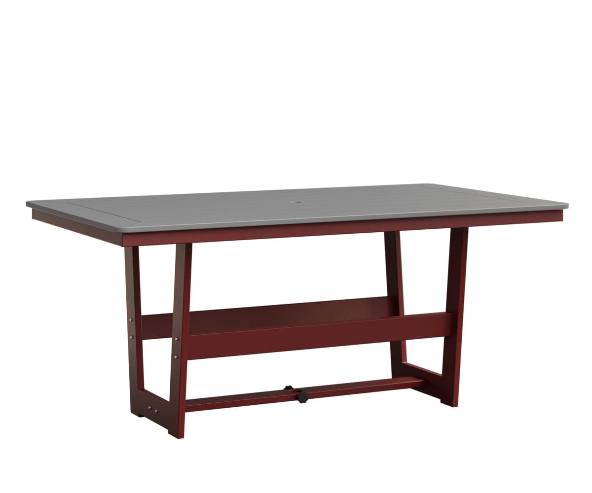 Hudson 40" x 70" Rectangle Table - Dining Height Rockwood Outdoor Furniture MGP Fog MGP Red 