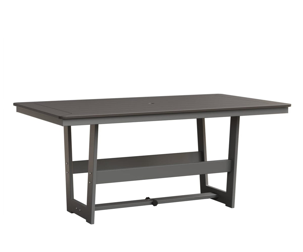 Hudson 40" x 70" Rectangle Table - Dining Height Rockwood Outdoor Furniture MGP Graphite MGP Fog 