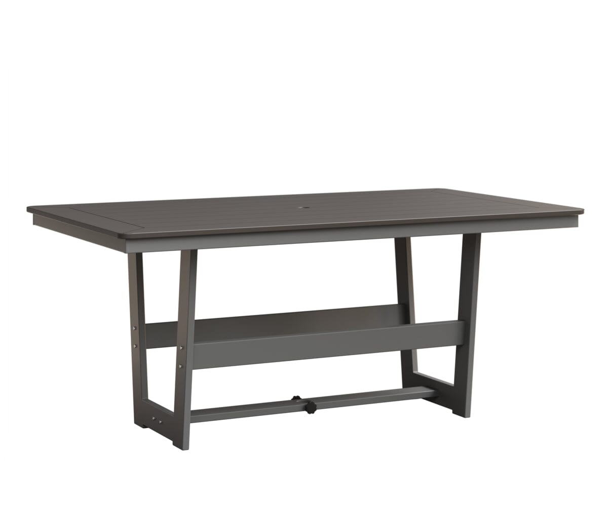 Hudson 40" x 70" Rectangle Table - Dining Height Rockwood Outdoor Furniture MGP Graphite MGP Fog 