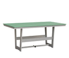 Hudson 40" x 70" Rectangle Table - Dining Height Rockwood Outdoor Furniture MGP Mint MGP White 