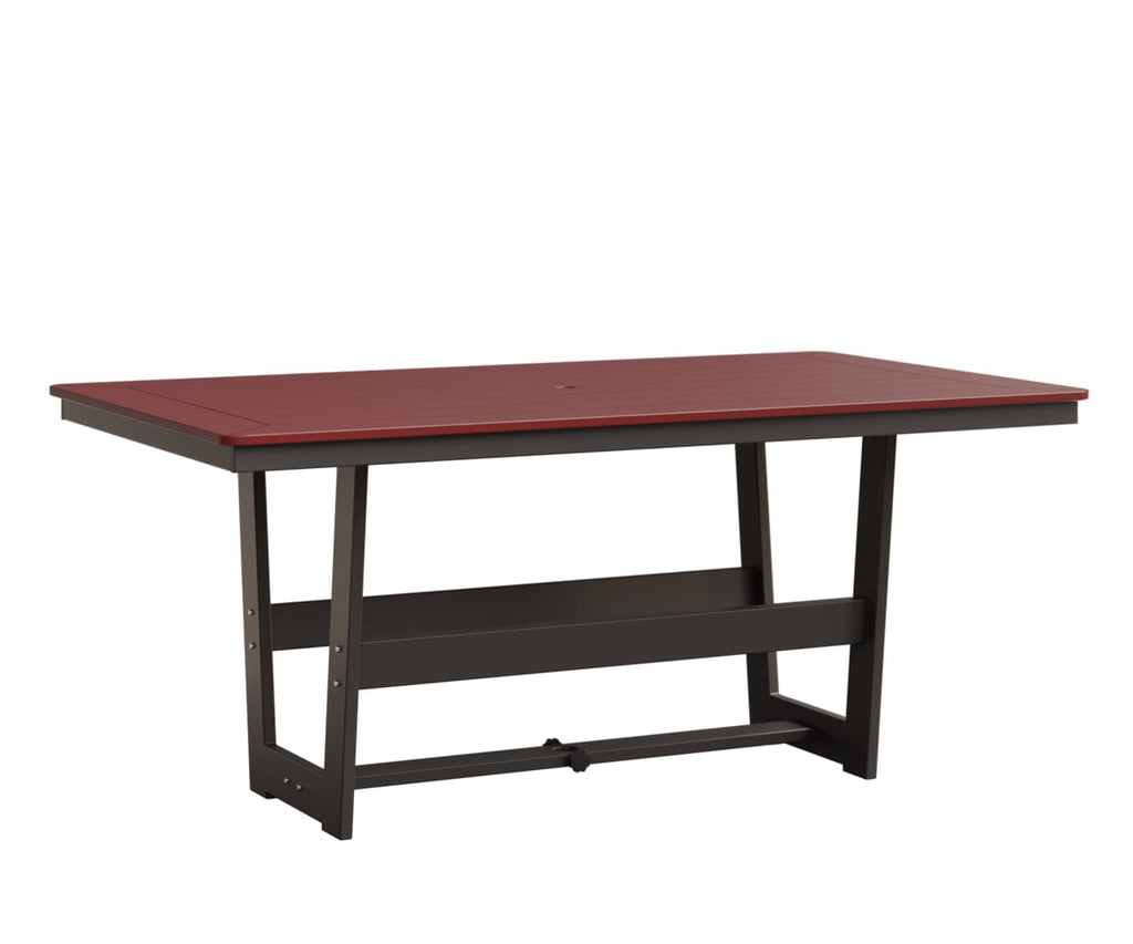 Hudson 40" x 70" Rectangle Table - Dining Height Rockwood Outdoor Furniture MGP Red MGP Graphite 
