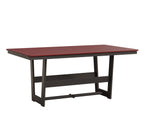 Hudson 40" x 70" Rectangle Table - Dining Height Rockwood Outdoor Furniture MGP Red MGP Graphite 