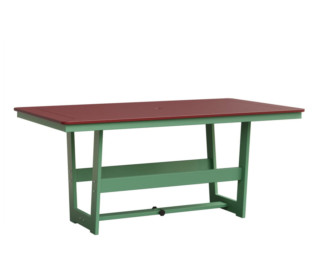 Hudson 40" x 70" Rectangle Table - Dining Height Rockwood Outdoor Furniture MGP Red MGP Mint 