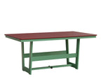 Hudson 40" x 70" Rectangle Table - Dining Height Rockwood Outdoor Furniture MGP Red MGP Mint 