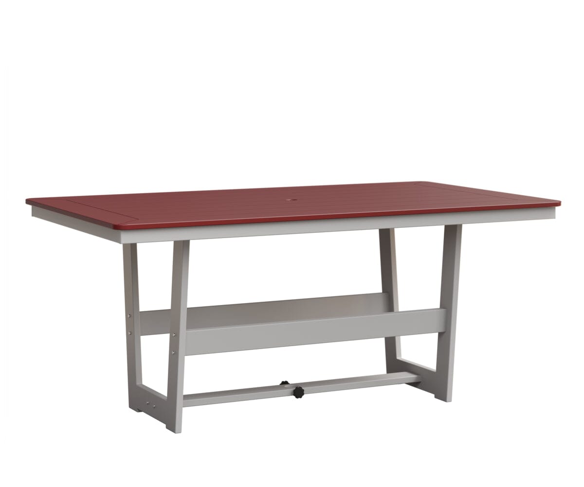 Hudson 40" x 70" Rectangle Table - Dining Height Rockwood Outdoor Furniture MGP Red MGP White 
