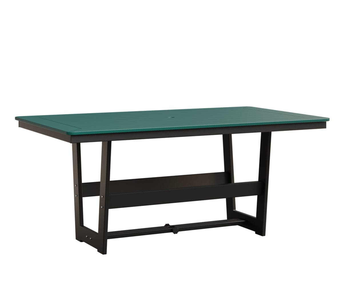 Hudson 40" x 70" Rectangle Table - Dining Height Rockwood Outdoor Furniture MGP Teal MGP Black 