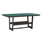 Hudson 40" x 70" Rectangle Table - Dining Height Rockwood Outdoor Furniture MGP Teal MGP Graphite 