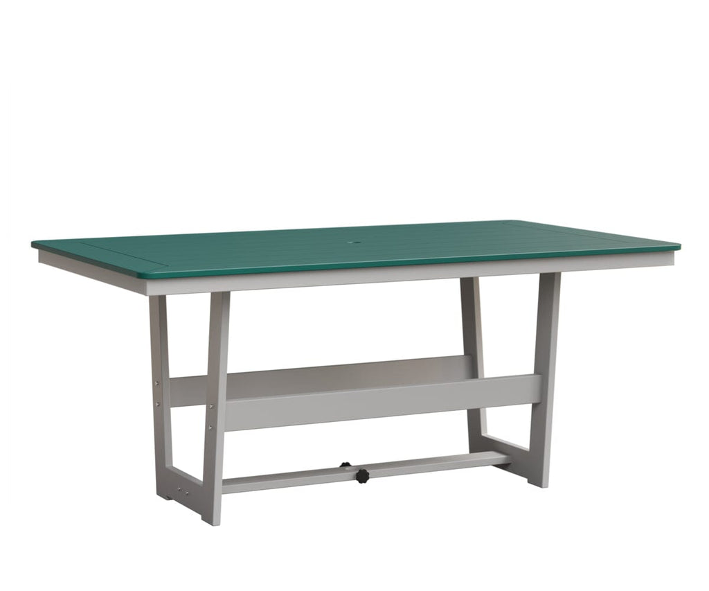 Hudson 40" x 70" Rectangle Table - Dining Height Rockwood Outdoor Furniture MGP Teal MGP White 