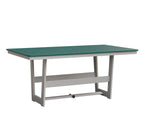 Hudson 40" x 70" Rectangle Table - Dining Height Rockwood Outdoor Furniture MGP Teal MGP White 