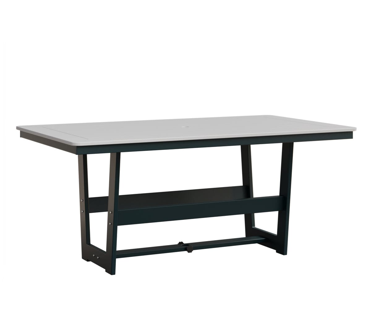 Hudson 40" x 70" Rectangle Table - Dining Height Rockwood Outdoor Furniture MGP White MGP Berry 