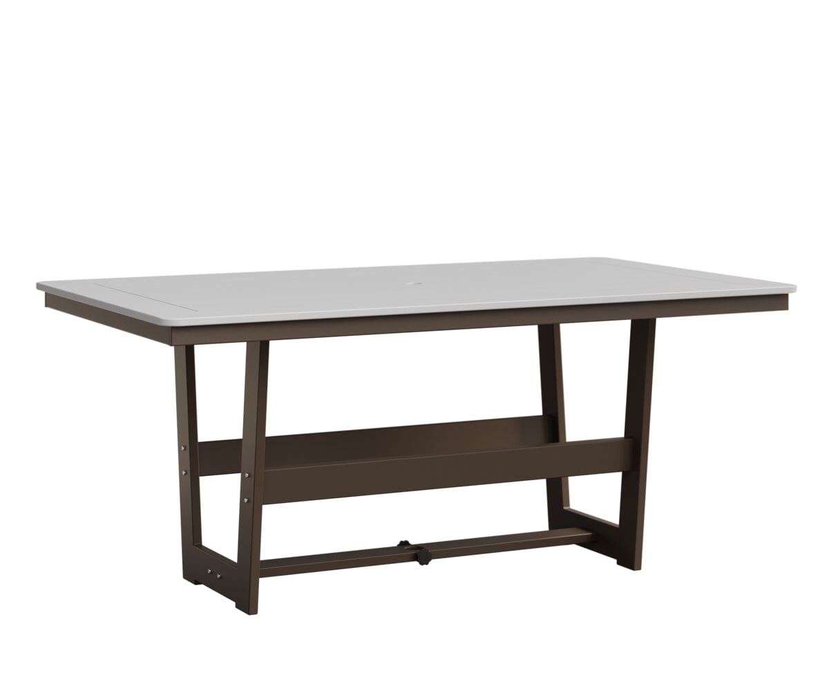 Hudson 40" x 70" Rectangle Table - Dining Height Rockwood Outdoor Furniture MGP White MGP Clay 