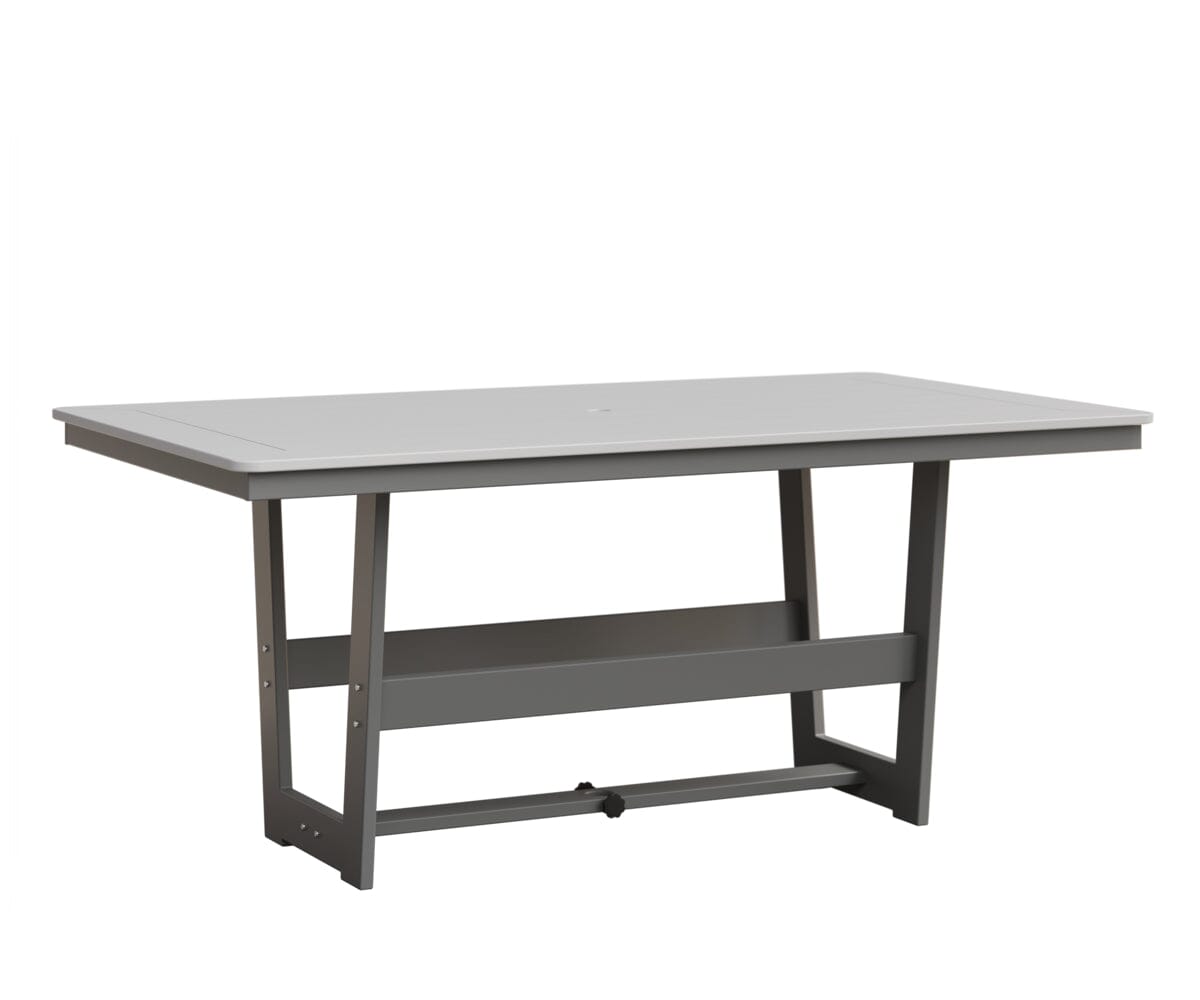 Hudson 40" x 70" Rectangle Table - Dining Height Rockwood Outdoor Furniture MGP White MGP Fog 