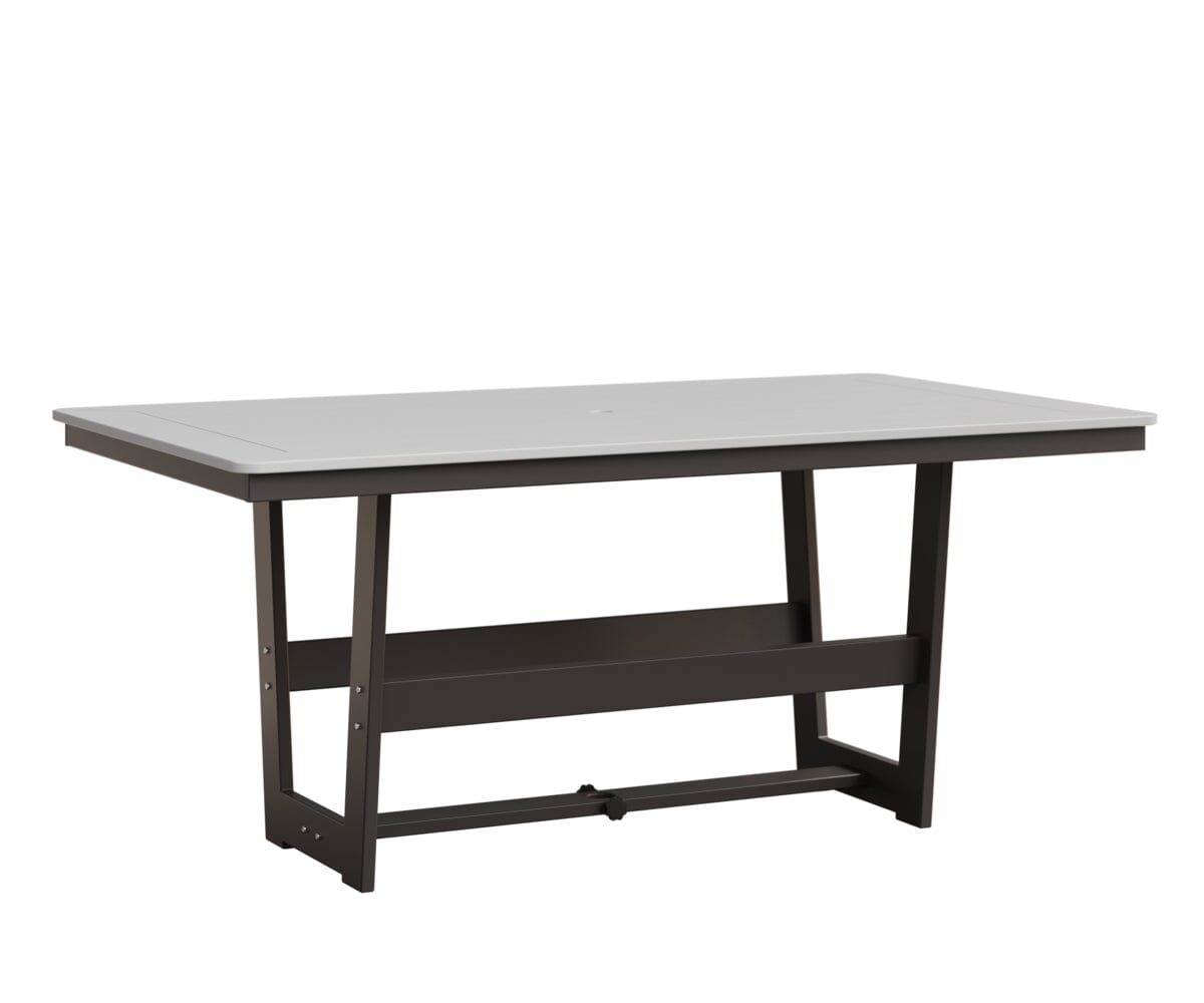 Hudson 40" x 70" Rectangle Table - Dining Height Rockwood Outdoor Furniture MGP White MGP Graphite 