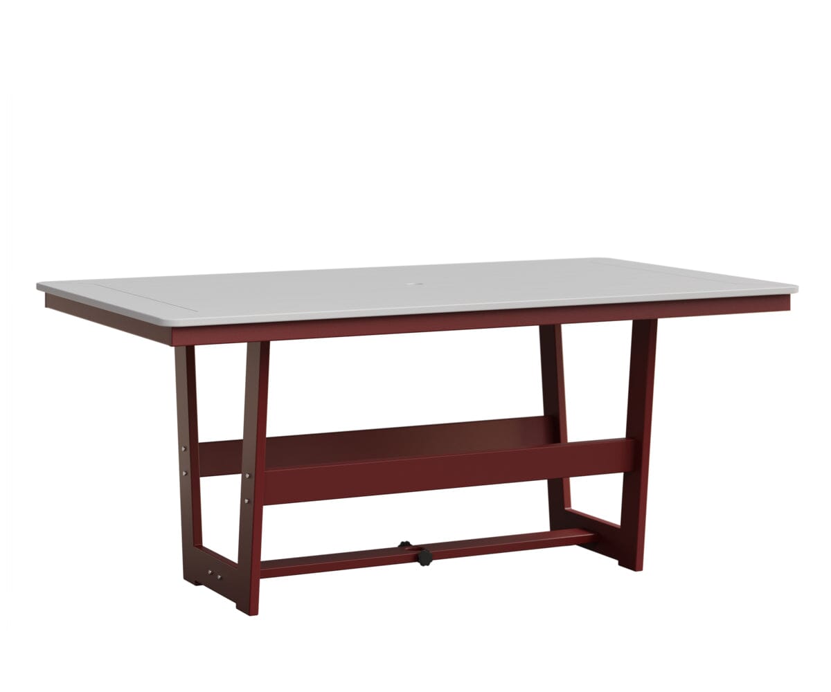 Hudson 40" x 70" Rectangle Table - Dining Height Rockwood Outdoor Furniture MGP White MGP Red 